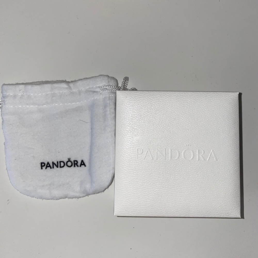 Empty Pandora bracelet box with bag